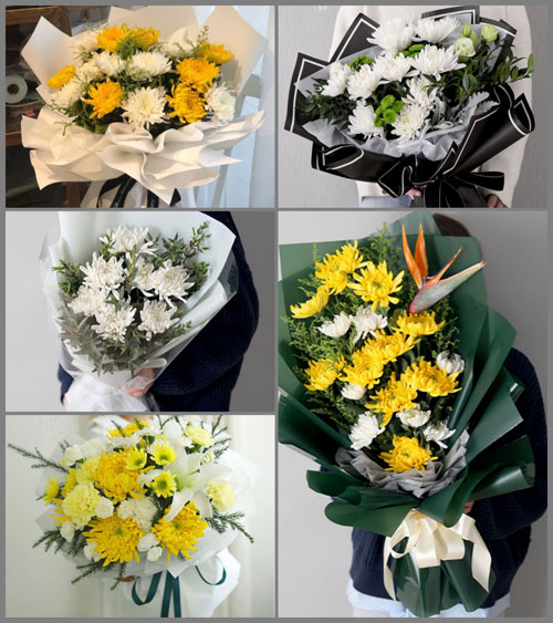 安徽芜湖市无为县白茆镇仔洲村白事花束代送